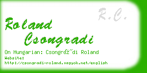 roland csongradi business card